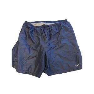 Mens NIKE Gray Vintage Y2K Brief Lined Shorts Sz L